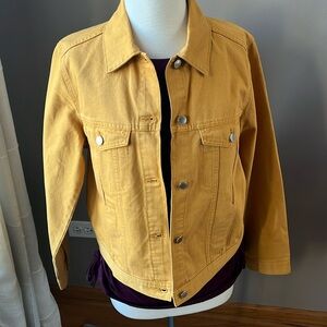 H&M Divided mustard denim jacket size medium